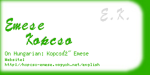 emese kopcso business card